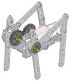 偏心轮连杆简易四足、简易四足、连杆简易四足、偏心轮、四足机器人、偏心轮连杆机器人、四足连杆机器人、机器人设计