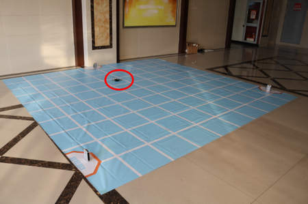 蓝牙无线定位系统构成图、无线定位系统构成图、无线蓝牙小车场景图、无线蓝牙机器人场地布置图、BLE4.0蓝牙模块，配合主控板、OLED显示屏、3个信号塔，1个中控台，2个被定位的目标